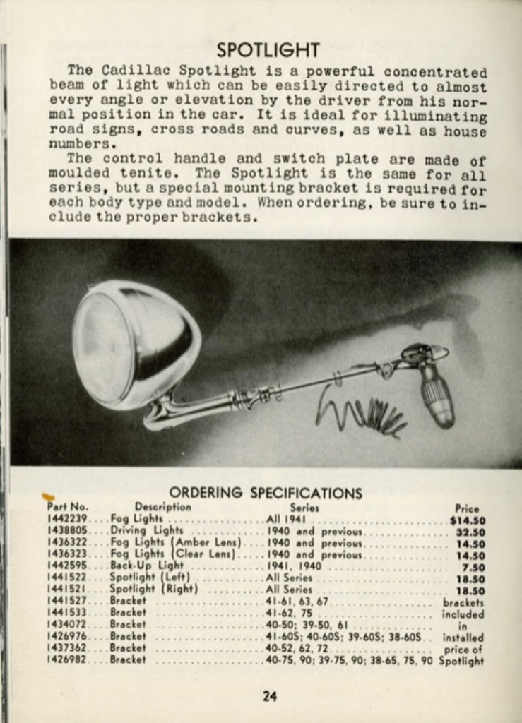 1941 Cadillac Accessories Booklet Page 11